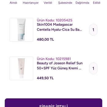 Siparişlerim Hazırlanıyor Aşamasında 13 Gün Boyunca Beklemede