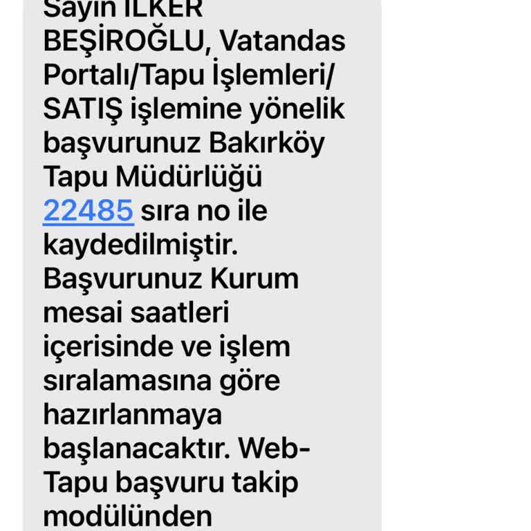 Bakırköy Tapu Müdürlüğünden Acil Randevu Ve Telefon Desteği Talebi