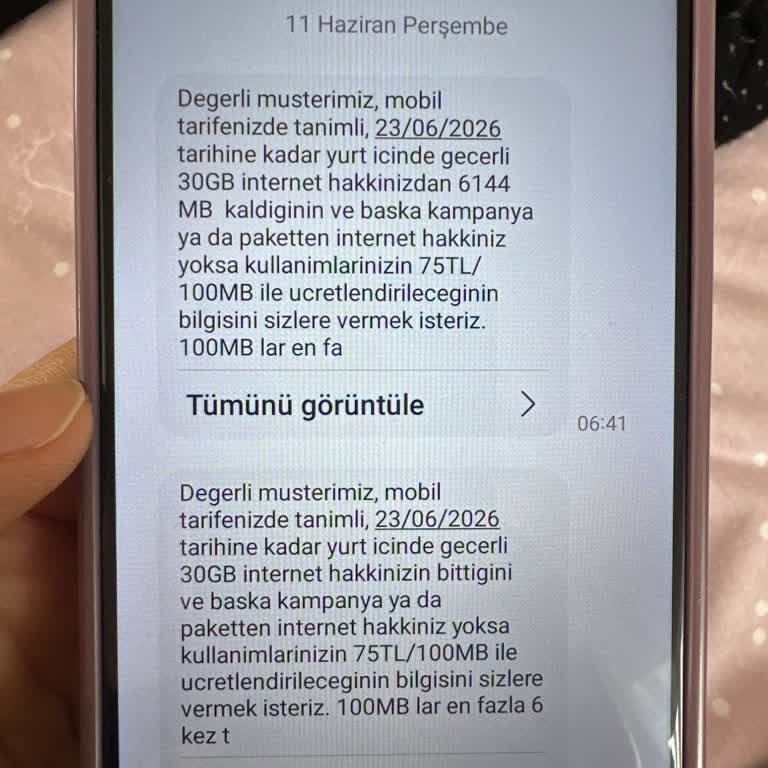 Türk Telekom Yetkisiz Veri Paketi Aşımı Ve 450 TL Ücret İptali