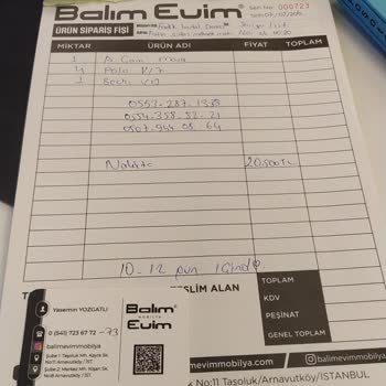 Balım Evim Mobilya Taşoluk Şubesinde Peşin Ödeme Yapılan Mobilya Teslim Edilmedi, Tam İade Talebi