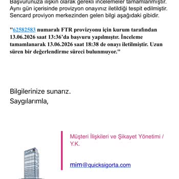 Sigorta Başvurusu Gecikmesi Ve Yanlış Bilgilendirme Nedeniyle Özür Talep Ediliyor