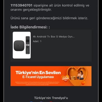 Kumandası Çalışmayan TV Box İçin İade Reddi Ve Kargo Teslimat Sorunu