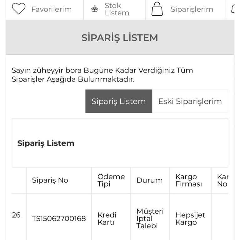 Slazenger Sipariş İptalinde Ücret İadesi Gelmedi