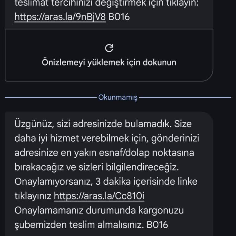 Aras Kargo Yanıltıcı ‘Adresinizde Yok’ Mesajıyla Ürün İade Edildi