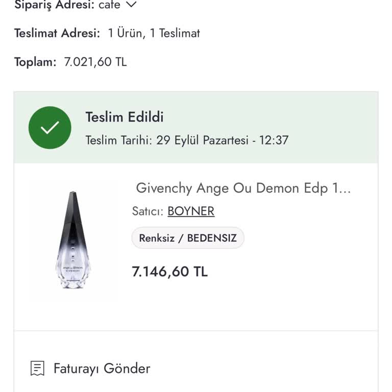 Boyner'den Gelen Givenchy Parfümü Kokusunun 10 Dakikada Kaybolması Ve Orijinallik Şüphesi