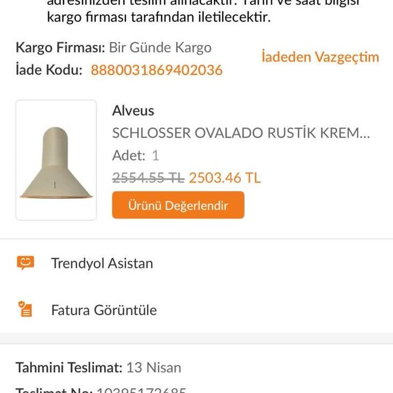 Aspiratör İadesi İçin Bir Günde Kargo Gelmedi, 2.503 TL İade Bekliyoruz