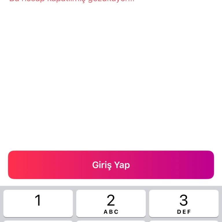 Kapatılan Hesabım Nedeniyle Telefon Ve Eposta İle Yeniden Kayıt Yapamıyorum