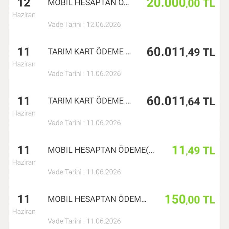 VakıfBank Tarım Kartı 60.011,64 TL Transferi Eksik