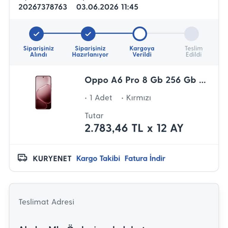 Teslim Edilmeyen Telefon İçin Acil İptal Talebi