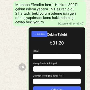 Ankethane'den 300 TL Çekim Ödemesinin Gecikmesi Ve Cevap Almama
