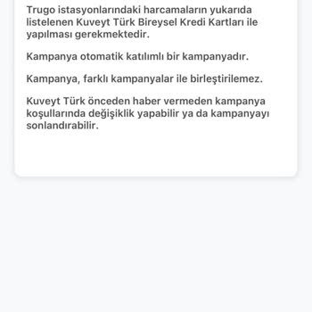 Kuveyt Türk Trugo Şarj Kampanyasında Yanıltıcı Şartlar Nedeniyle İade Alınamaması