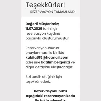 Satılan Turda Yer Yok Duyurusu Ve İade Talebi