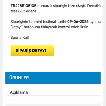 Decathlon’da Teslim Edilmeyen Sipariş Ve İade Talebi