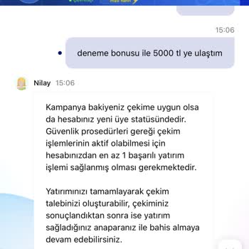 Yatırım Şartsız Bonus Aldı Çekim İçin 1000 TL Yatırım Zorunluluğu İstendi