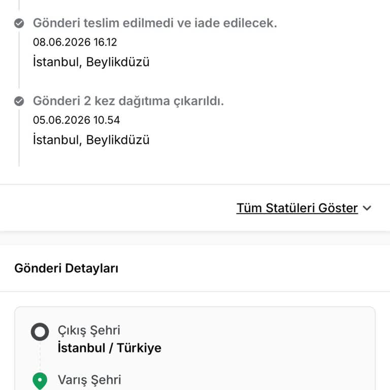 Adres Bulunamadı Gerekçesiyle Teslim Edilmeyen Kargo İçin Ücret İadesi Talebi