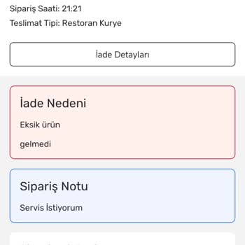 Trendyol Yemek Teslim Edilen Ürüne Haksız İade Onayı Ve Maddi Kayıp