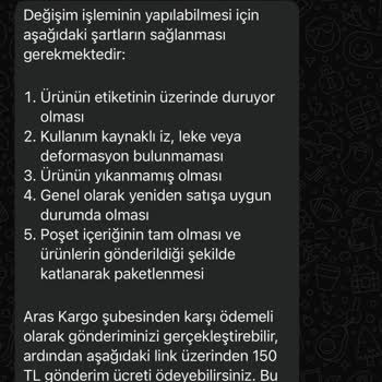 Stok Tükendiği İçin XL Beden Değişimi Reddedildi