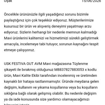 Mavi Mağazasında Yıkama Talimatı Ve İade Reddi Çelişkisi