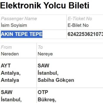 Pegasus’ta Mükerrer Soyad Düzeltme İçin Fahiş Ücret Talebi