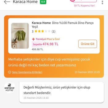Satıcıdan Beden Bilgisi Alınamaması Ve Trendyol Müşteri Hizmetinin Yetersiz Yanıtı