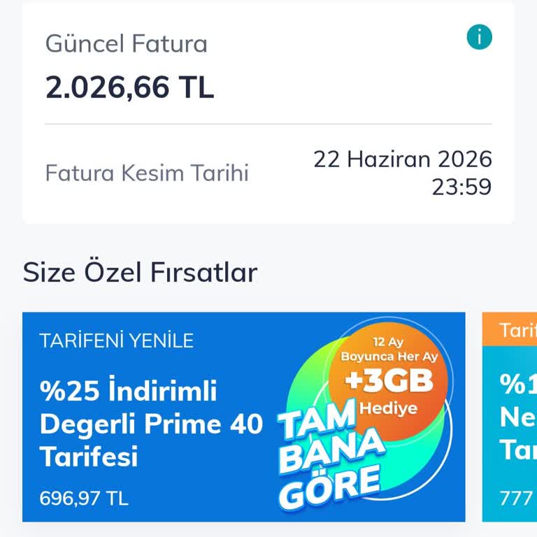 Avrupa Avantaj Paketiyle Gelen 2.200 TL Şaşırtıcı Fatura Ve Müşteri Bilgilendirme Eksikliği