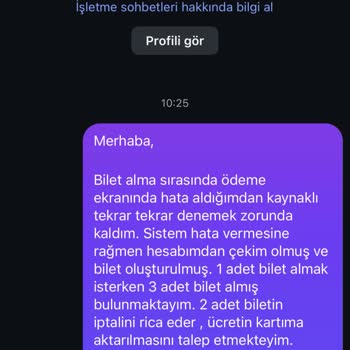 Tek Bilet İçin Üç Defa Ücret Çekildi, İade Ve Açıklama Bekleniyor