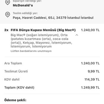 McDonald's FIFA Menüsü Kampanyasında Bardaklar Eksik Ve Ürün Soğuk