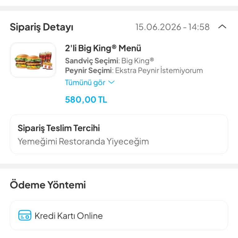 Burger King Siparişimin Teslim Edilmediği Halde Teslim Edildi Olarak Gösterildi