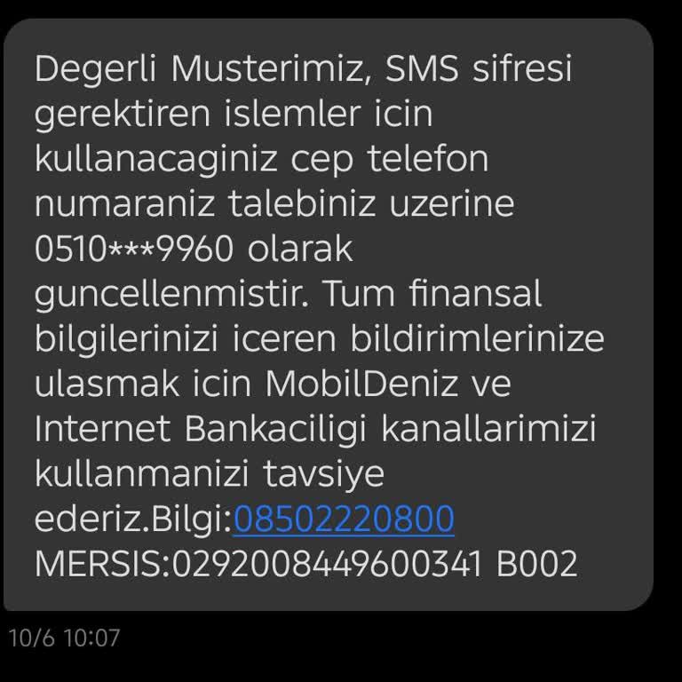 Denizbank İzinsiz Telefon Numarası Güncellemesi Ve KVKK İhlali
