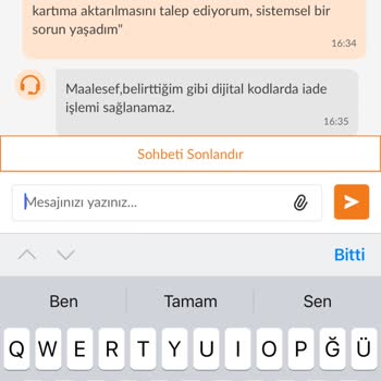 Trendyol'da Sistemsel Hata Nedeniyle Kullanılamayan App Store Kodunun İadesi