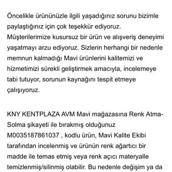 Mavi Mağazalarında İran Kot Pantolonlarının Renk Açması Ve Haksız Reddetme Kararı