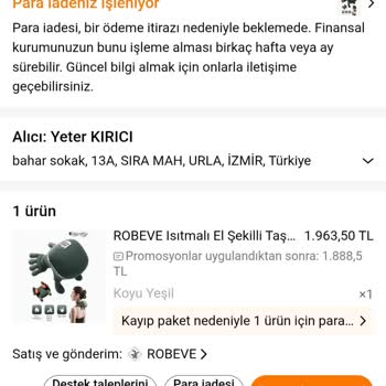 Temu'dan Geciken İade Talebim 18.850 TL'lik Para Geri Dönmedi