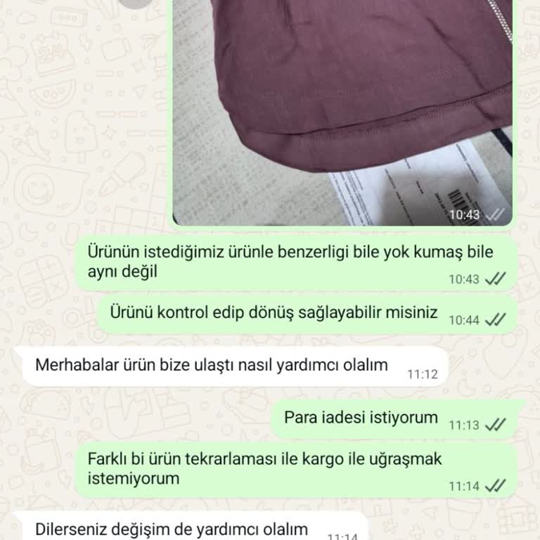 Yanlış Ürün Ve İade Ücreti Sorunu