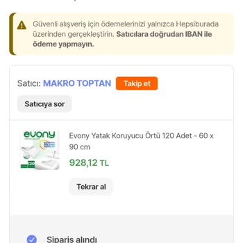 Evony Yatak Koruyucu Kayıp Ve Hepsiburada Çözüm Sunmuyor