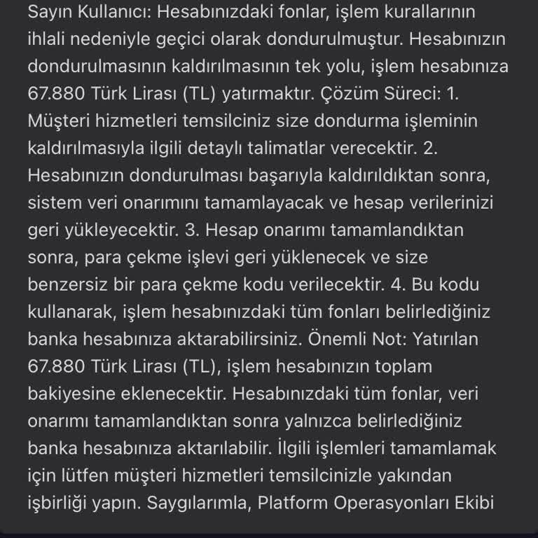 Scnntz.com Hesabımdaki Para Blokeye Alındı ve Çekim Yapmam Engellendi