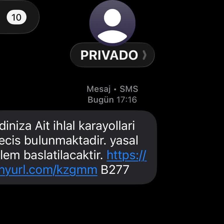 İzinsiz Ve Tehditli Sahte SMS Gönderimi