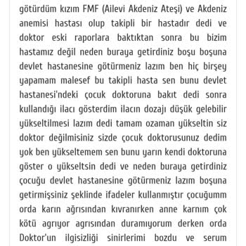 Çocuk Acilde Verilmeyen Serum İçin Ücret Alınması Ve İade Sözünün Tutulmaması
