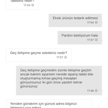 Eksik Seramik Kulp Seti Tekrar Gönderildi, Canlı Destekte Cevapsız Ve İlgisiz Tutum