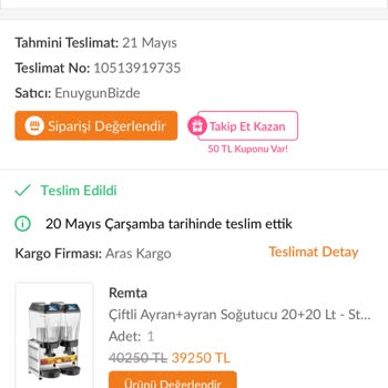 Aras Kargo’da Aynı Adrese Teslim Edilen Siparişten Biri Bölge Dışı Gerekçesiyle Teslim Edilmedi