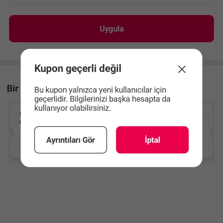 Kupon Kullanamama Ve Hesap İlişkilendirme Sorunu
