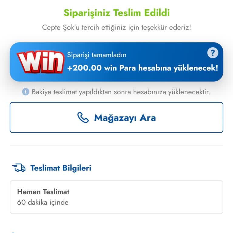 Cepte Şok Kampanyasında 200 TL Win Para Yüklenmedi