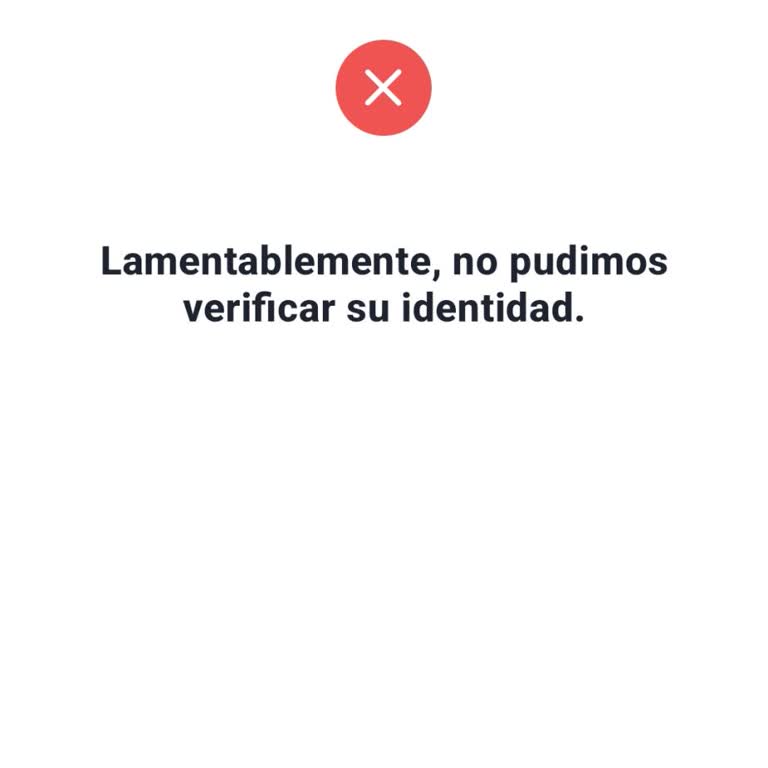 Problemas con verificación de identidad en Tango, solicito solución