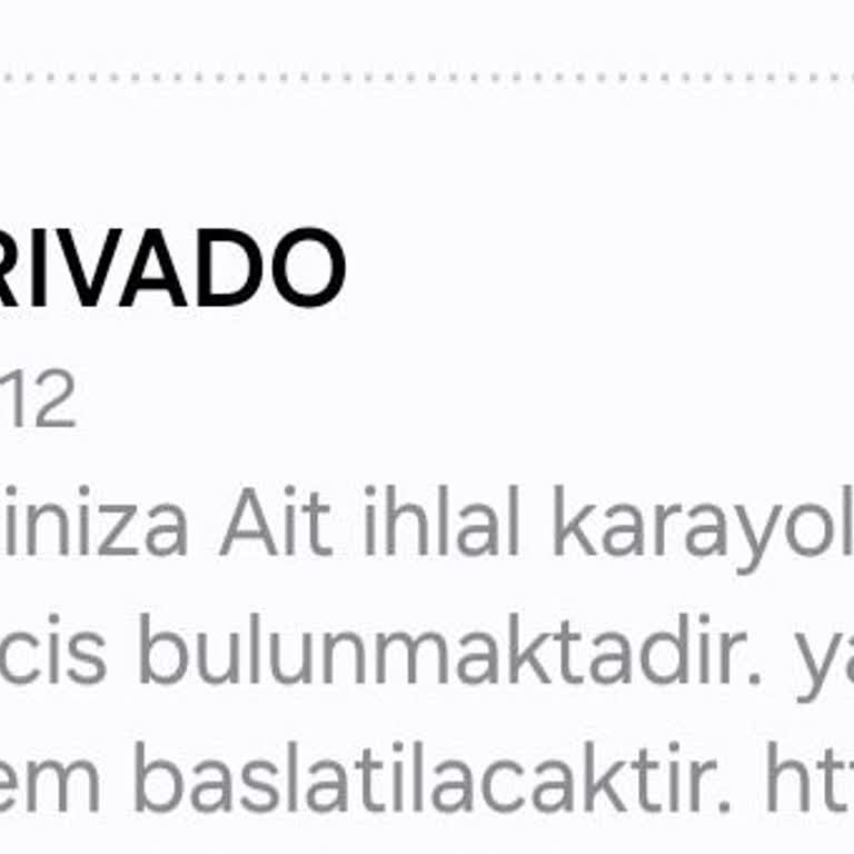 Privado Başlığıyla Gelen SMS Şikayeti
