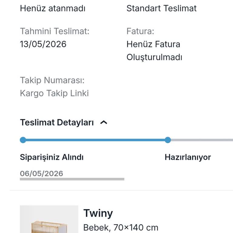 Yataş Bedding Bebek Beşiği Teslimatı 1,5 Ay Gecikti Ve Açıklama Yok