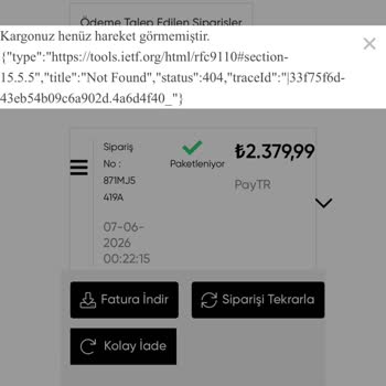Mezuniyet İçin Siparişimin Kargo Gecikmesi Ve Bilgi Eksikliği