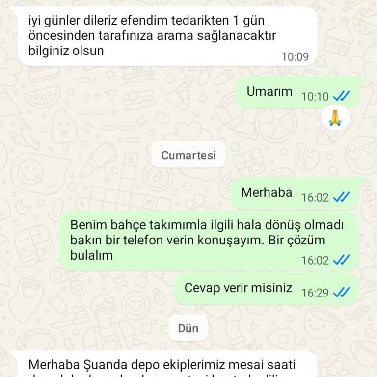 Kırık Bahçe Mobilyası İçin Yanıltıcı Sözler Ve Uzun Bekleyiş