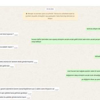 İdefix’te Arızalı RAM İadesi Keyfi Şekilde Reddedildi