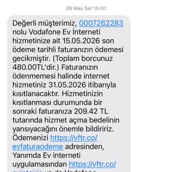 Superonline, Vodafone Mayıs Faturasını Ödemedi Ve Mağduriyetimi Gideremedi