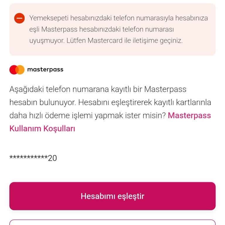 Telefon Numarası Değişikliğinden Sonra Mastercard Kartlarım Kaydedilemiyor