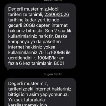 Mobil Veri Kapalıyken Haksız Aşım Ücreti Kesildi
